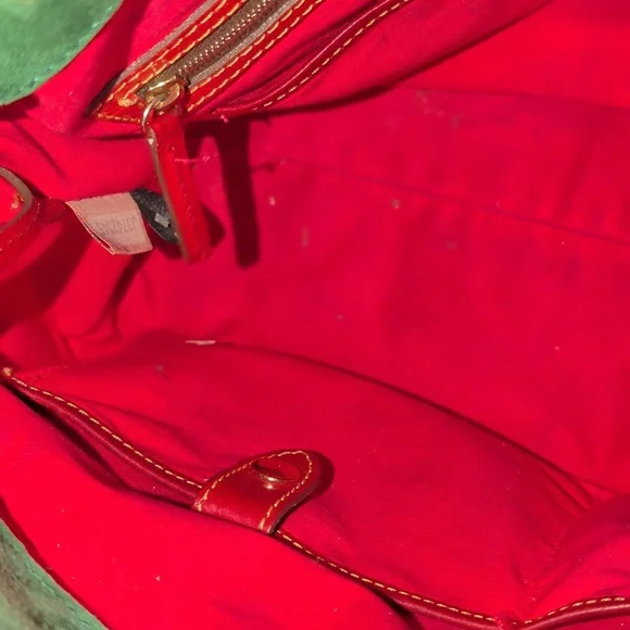 Dooney & Bourke Florentine Red Leather Satchel Handbag